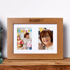 Nanny Photo Picture Frame Double 6x4 Inch