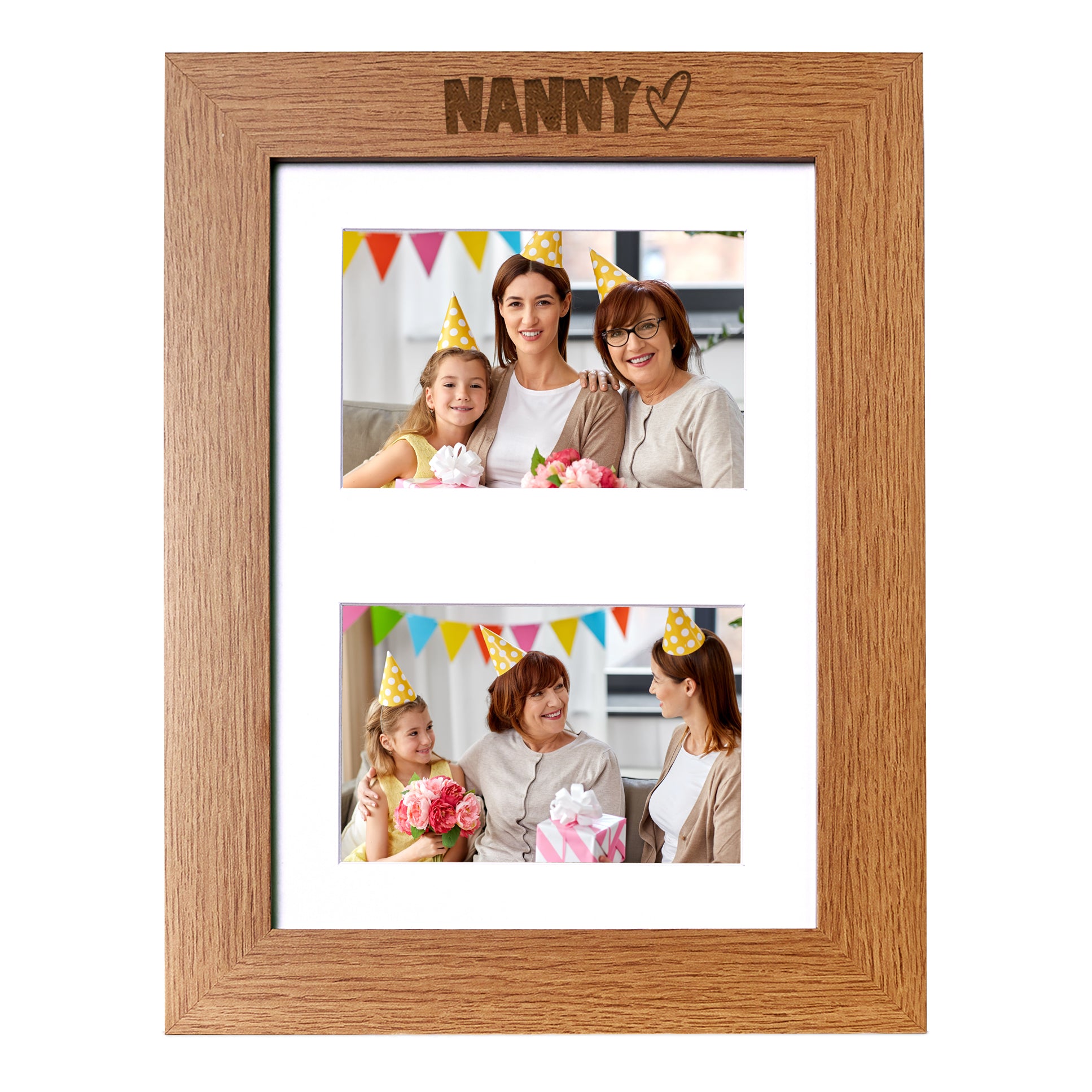 Nanny Photo Picture Frame Double 6x4 Inch Landscape