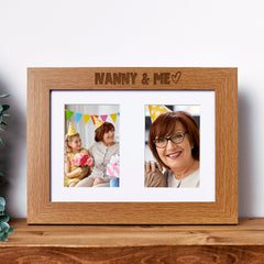 Nanny and Me Photo Picture Frame Double 6x4 Inch