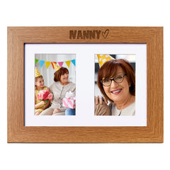 Nanny Photo Picture Frame Double 6x4 Inch