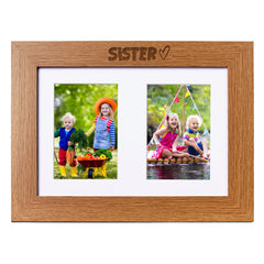 Sister Photo Picture Frame Double 6x4 Inch