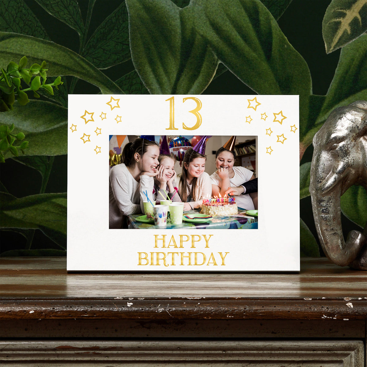 13th Birthday Photo Frame Gift For Her Or Him With Star Design