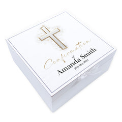 Personalised Confirmation Keepsake Box Gift With Vintage Finish