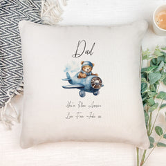 Personalised Dad You're Plane Awesome Filled Cushion Pillow Gift