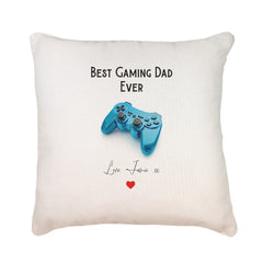 Personalised Best Gaming Dad Ever Filled Cushion Pillow Gift