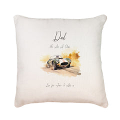 Personalised Vintage Dad Filled Cushion Pillow Gift