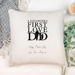 Personalised Daughter To Dad Filled Cushion Pillow Gift