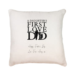 Personalised Daughter To Dad Filled Cushion Pillow Gift