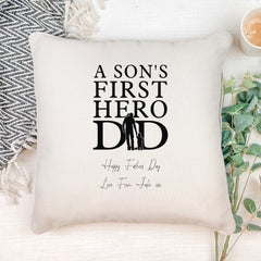 Personalised Son To Dad Filled Cushion Pillow Gift