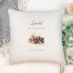 Personalised Vintage Grandad Filled Cushion Pillow Gift