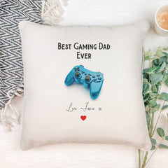 Personalised Best Gaming Dad Ever Filled Cushion Pillow Gift