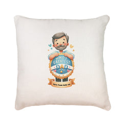 Personalised World's Greatest Dad Filled Cushion Pillow Gift