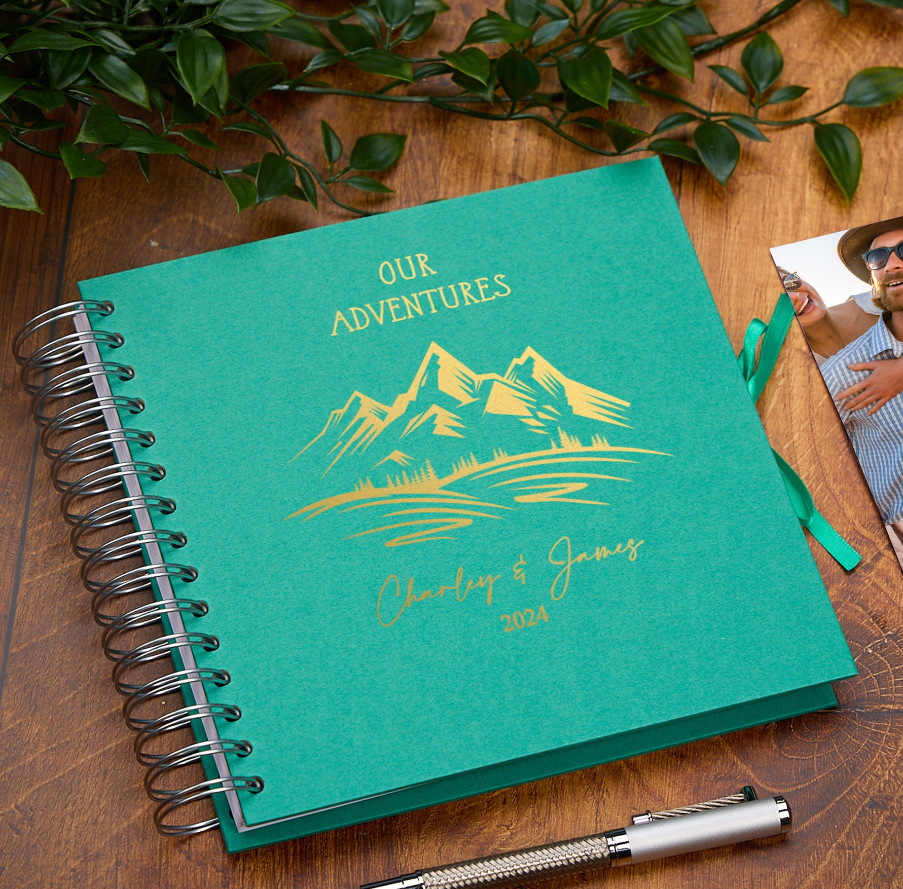 Personalised Our Adventures With Mountains Travel Journal Album Scrapbook Multiple Colour