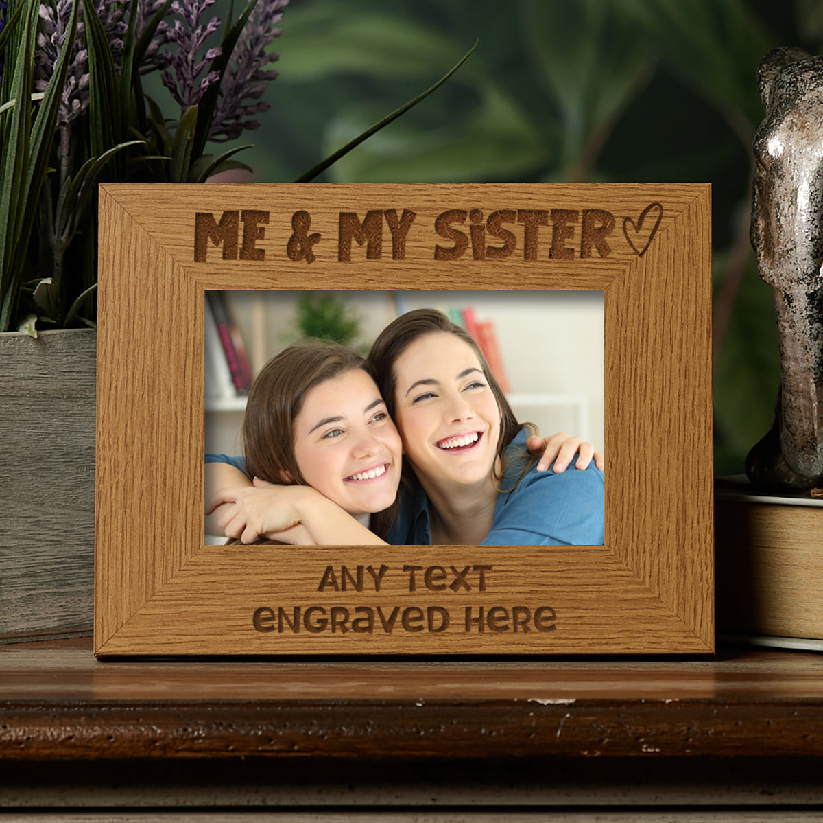 Personalised Me and My Sister Picture Photo Frame Heart Gift