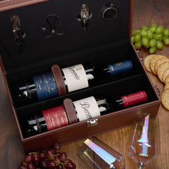 Personalised Luxury Two Bottle Wine Box Holder For Wedding Anniversaries