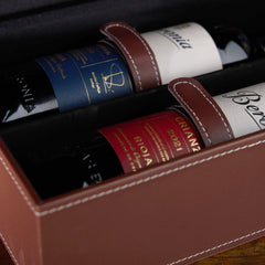 Personalised Luxury Two Bottle Wine Box Holder For Wedding Anniversaries