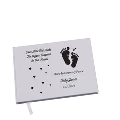 Personalised Baby Loss Miscarriage Funeral Memorial Condolence Remembrance Guest Book