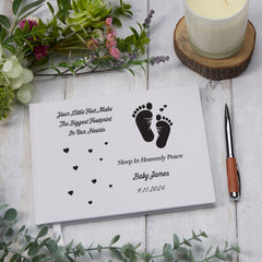 Personalised Baby Loss Miscarriage Funeral Memorial Condolence Remembrance Guest Book