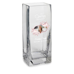 Personalised In Loving Memory Female Memorial Flower Vase Remembrance Keepsake with Image