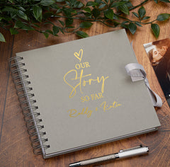 Personalised Our Story So Far Love Themed Multiple Colour Scrapbook Photo album