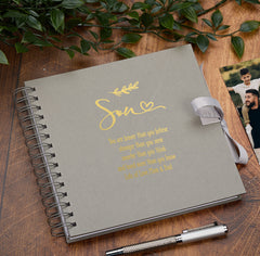 Personalised Son Multiple Colours Scrapbook or Photo Album Gift With Sentiment