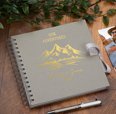 Personalised Our Adventures With Mountains Travel Journal Album Scrapbook Multiple Colour