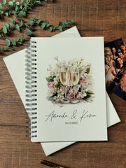 Large A4 Wedding Album Scrapbook Guest Book Boxed With Champagne Flutes