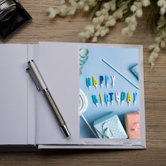 50th Birthday White Photo Album Gift For Him 50 x 6" x 4" Photos