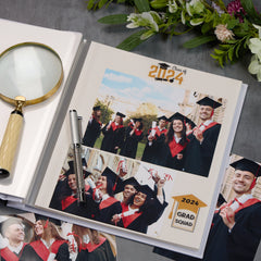 Personalised Graduation Photo Album With Linen Cover Tassel Hassle