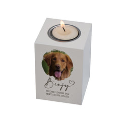 Personalised Pet Memorial Photo Candle Tealight Holder