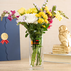 Personalised  Teacher Flower Vase Gift Never Forget
