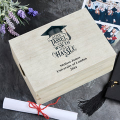 Personalised Large Graduation Keepsake Box Tassel Hassel