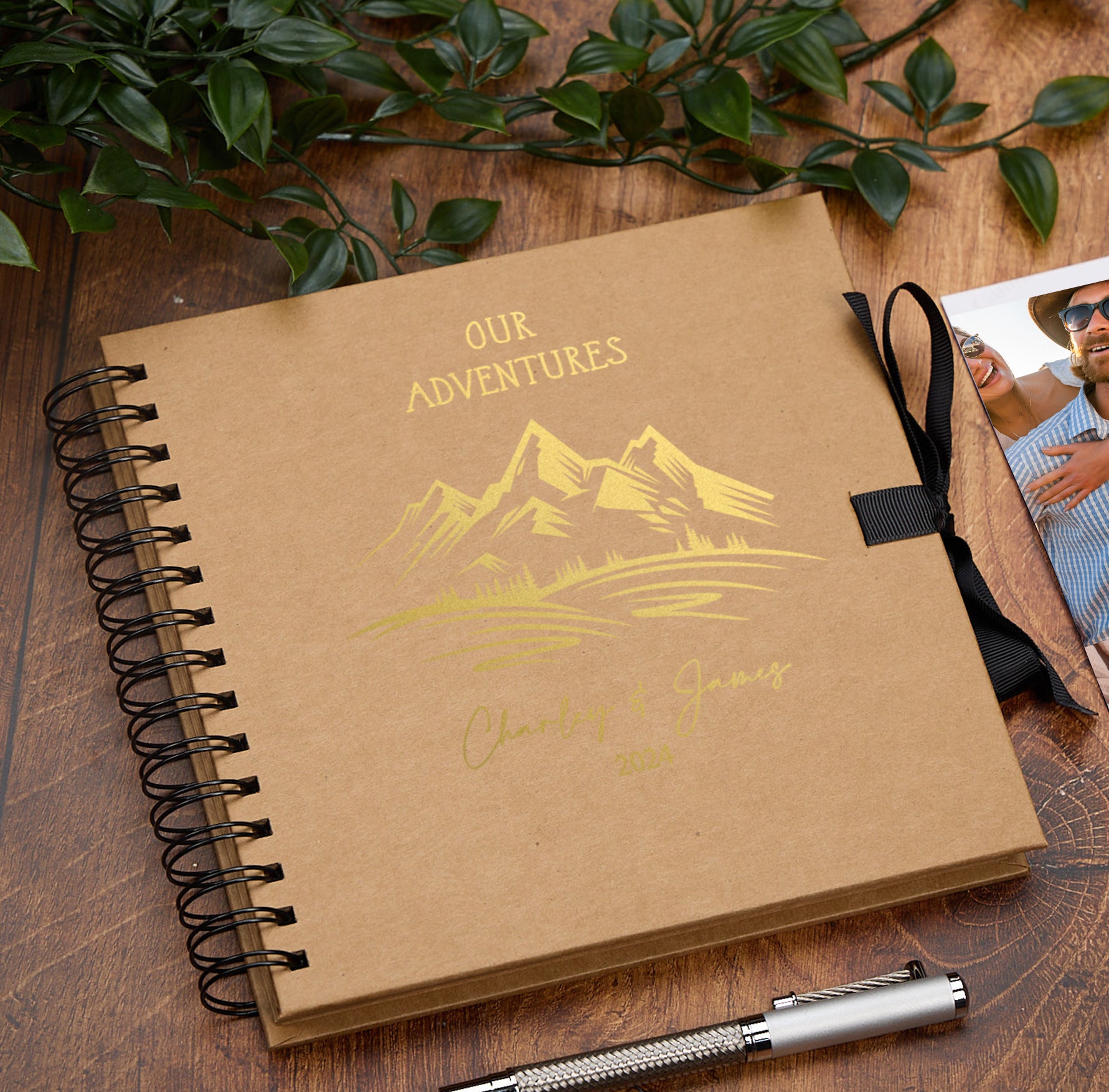 Personalised Our Adventures With Mountains Travel Journal Album Scrapbook Multiple Colour