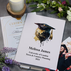 Graduation Certificate Holder Personalised Linen Cover With Photo Space