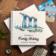 Personalised Singapore Holiday Memory Scrapbook Journal Photo Albums