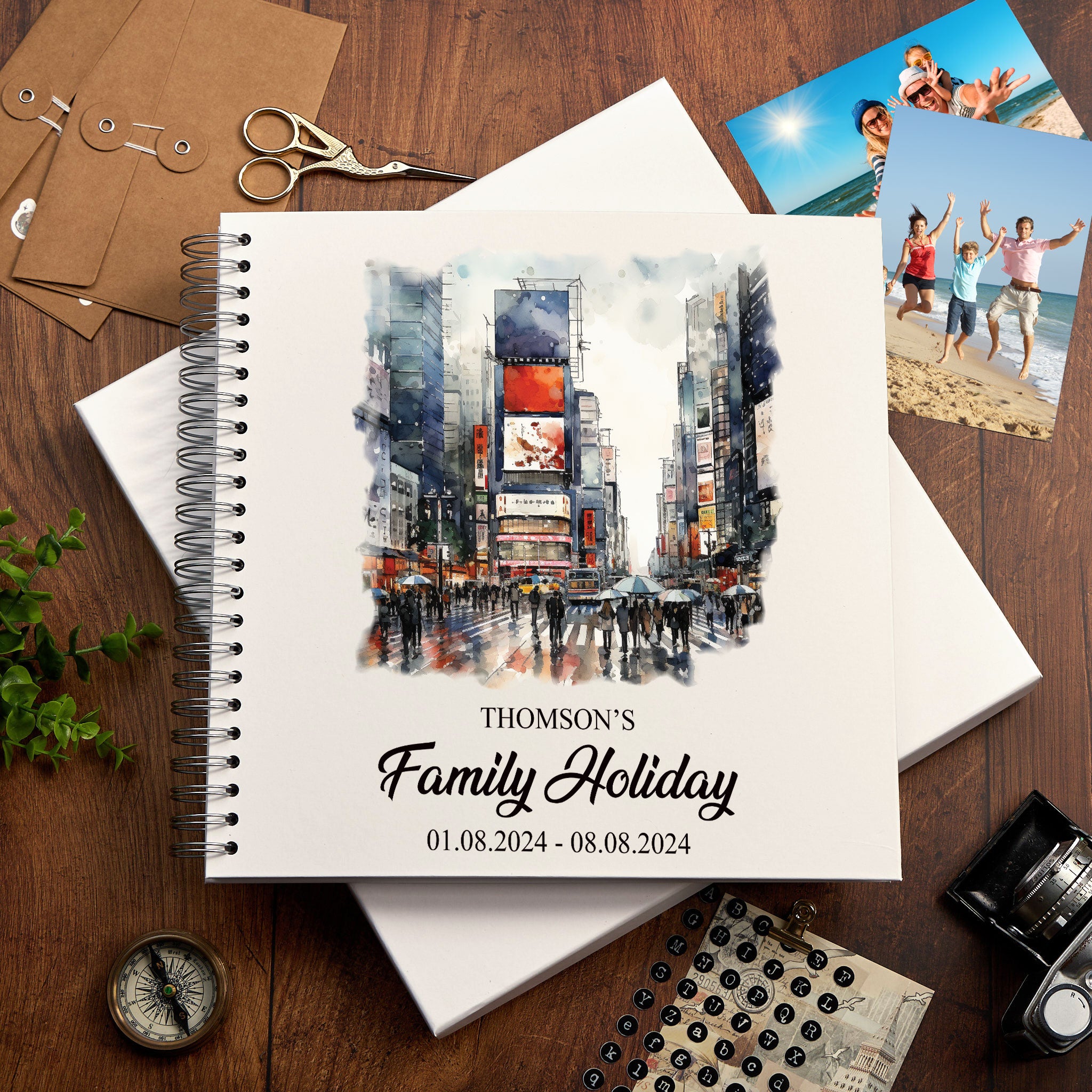 Personalised Tokyo Holiday Memory Scrapbook Journal Photo Albums