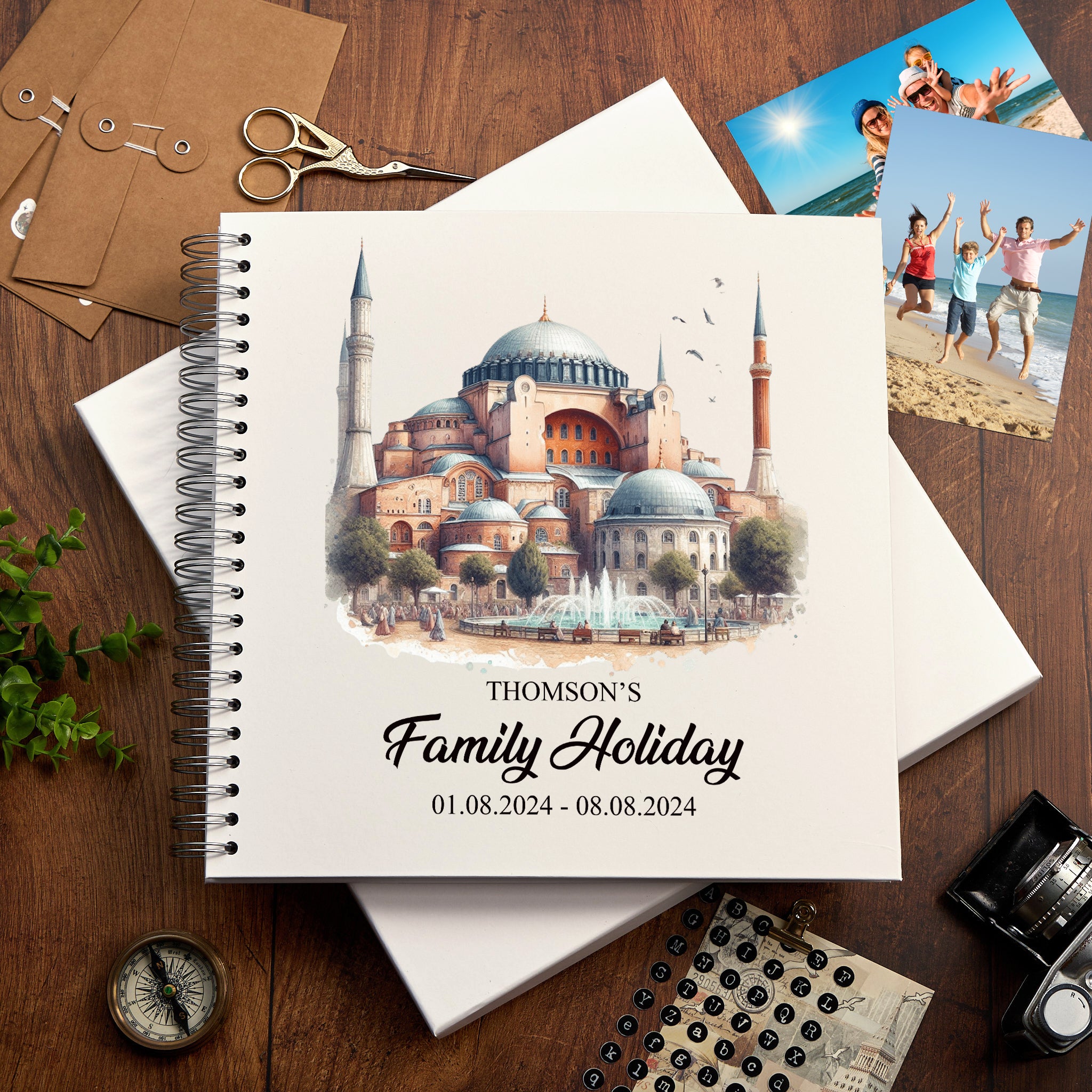 Personalised Turkey Holiday Memory Scrapbook Journal Photo Albums