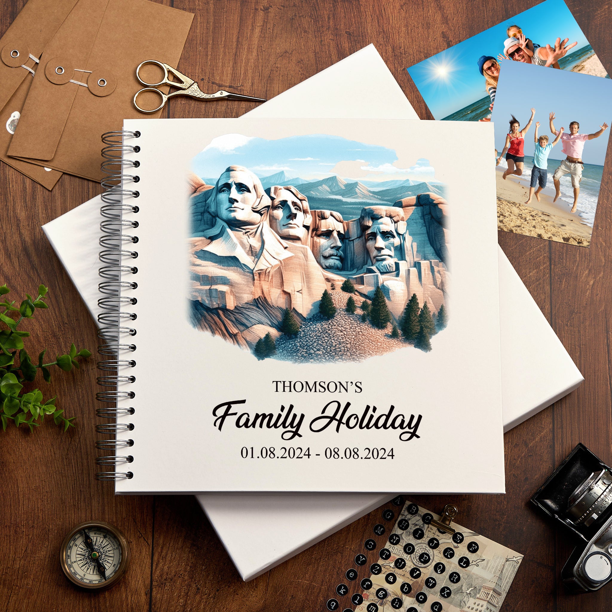 Personalised USA Holiday Memory Scrapbook Journal Photo Albums