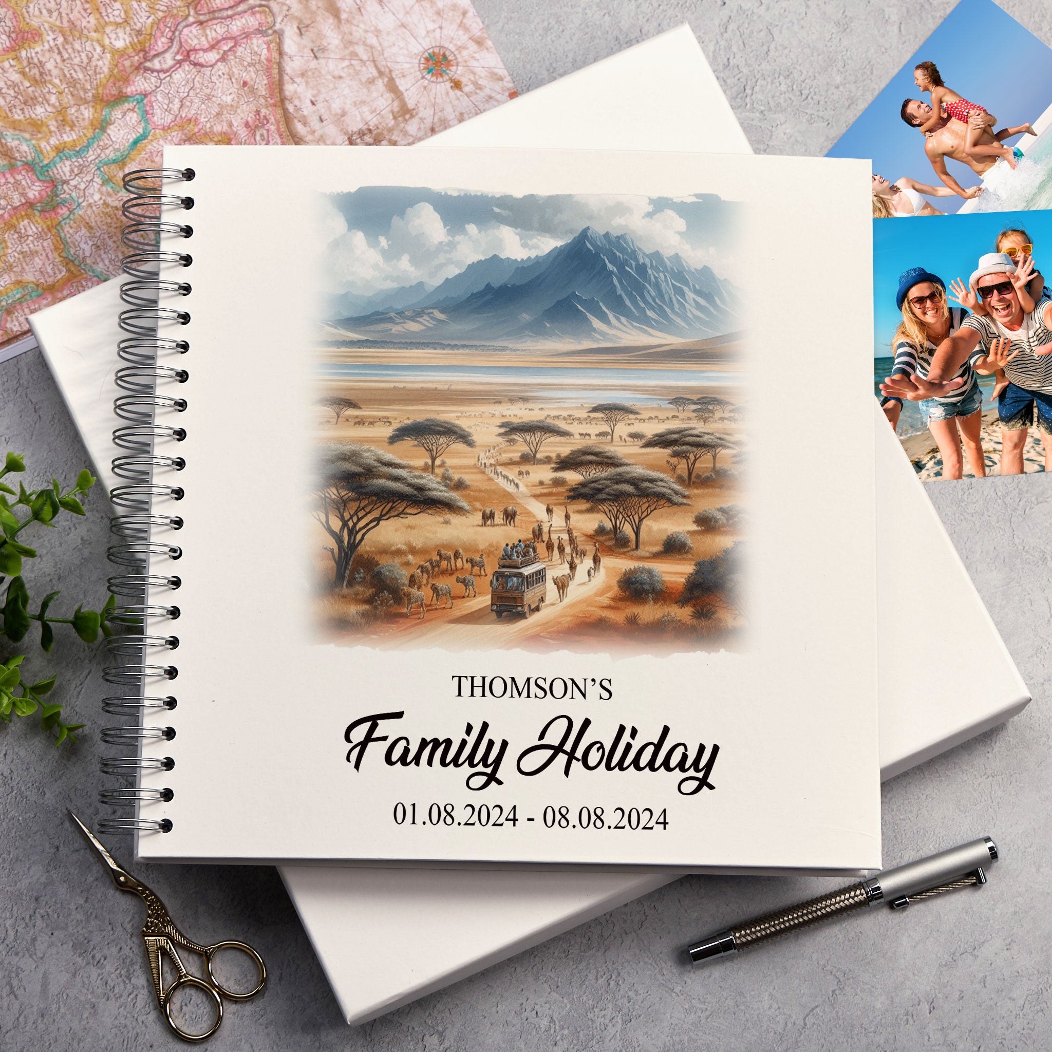 Personalised Africa Holiday Memory Scrapbook Journal Photo Albums