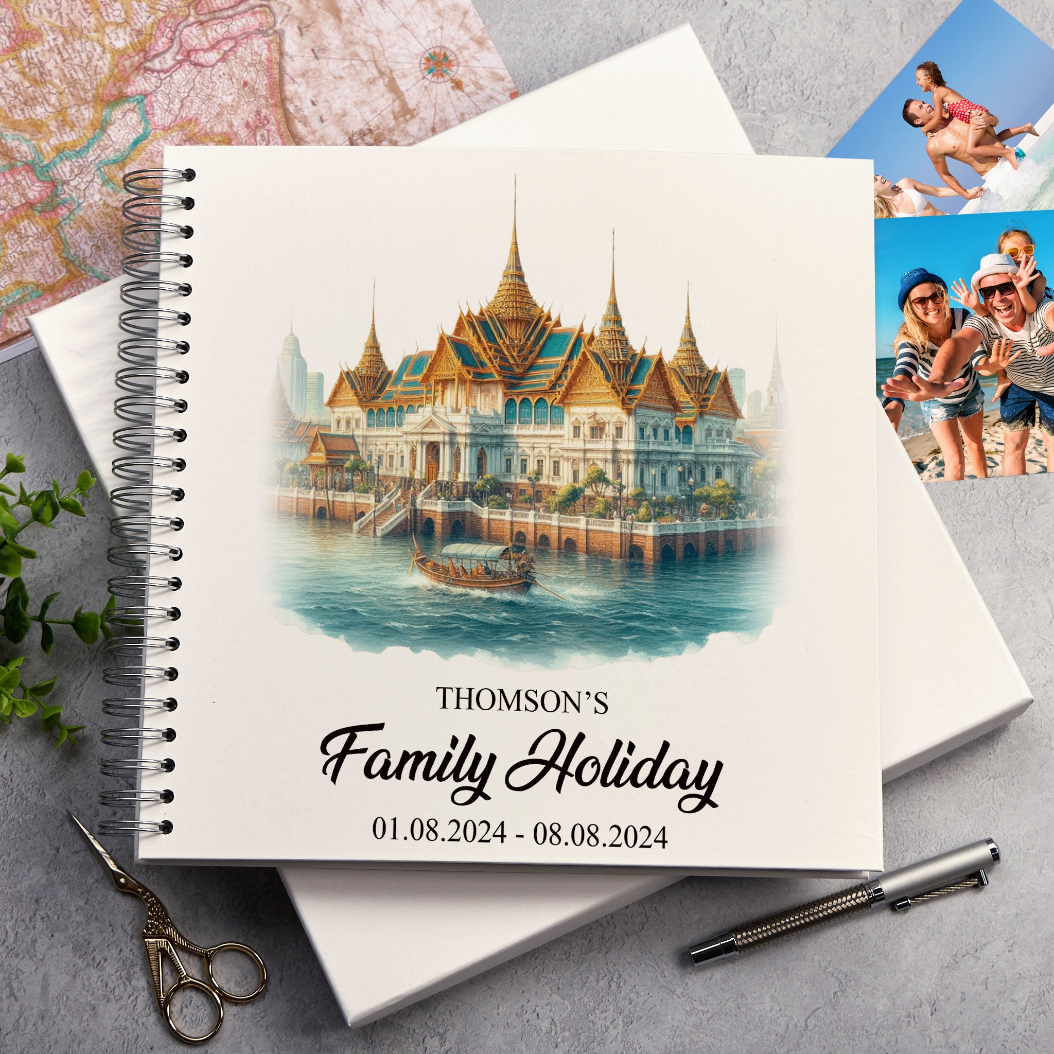 Personalised Bangkok Holiday Memory Scrapbook Journal Photo Albums