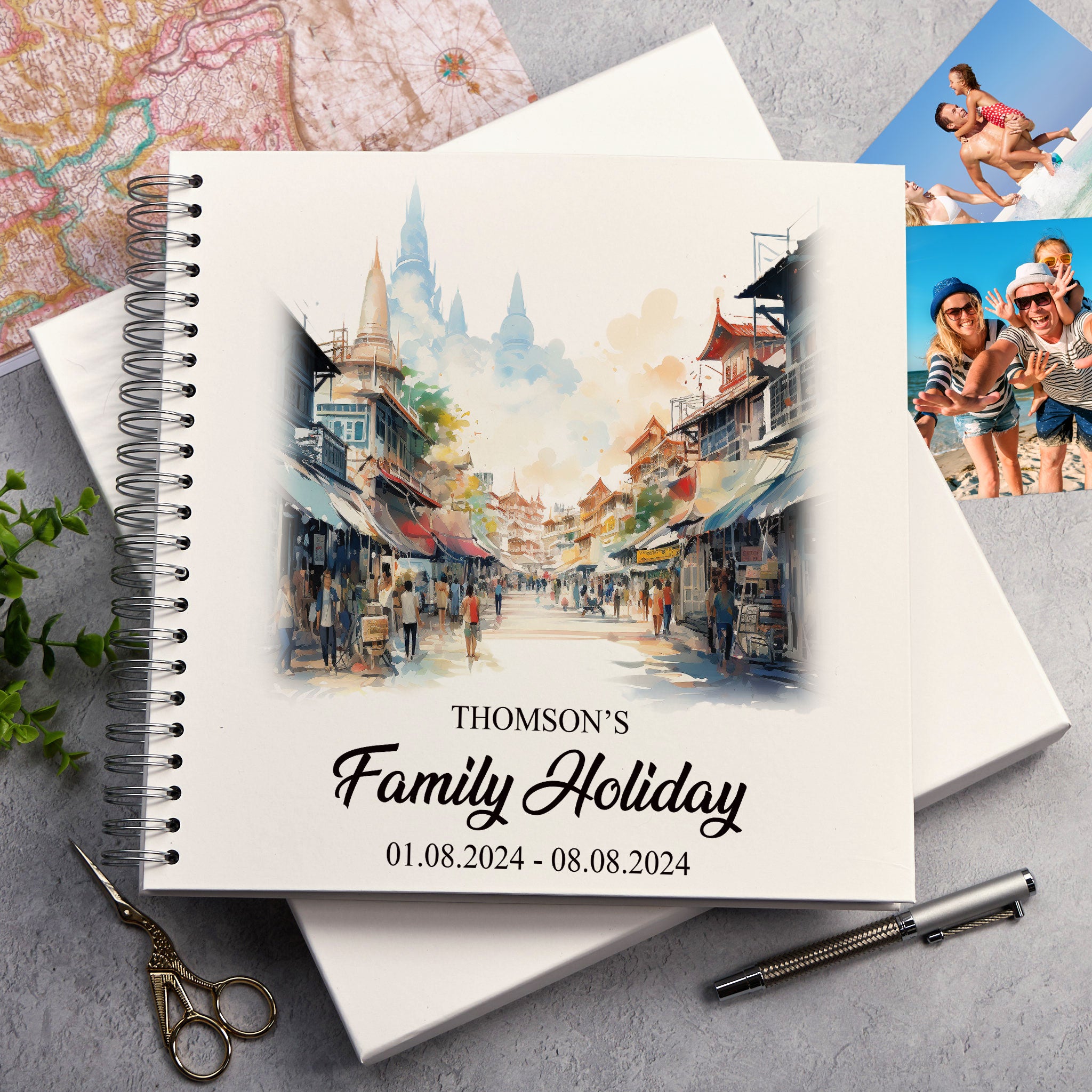 Personalised Bangkok Holiday Memory Scrapbook Journal Photo Albums