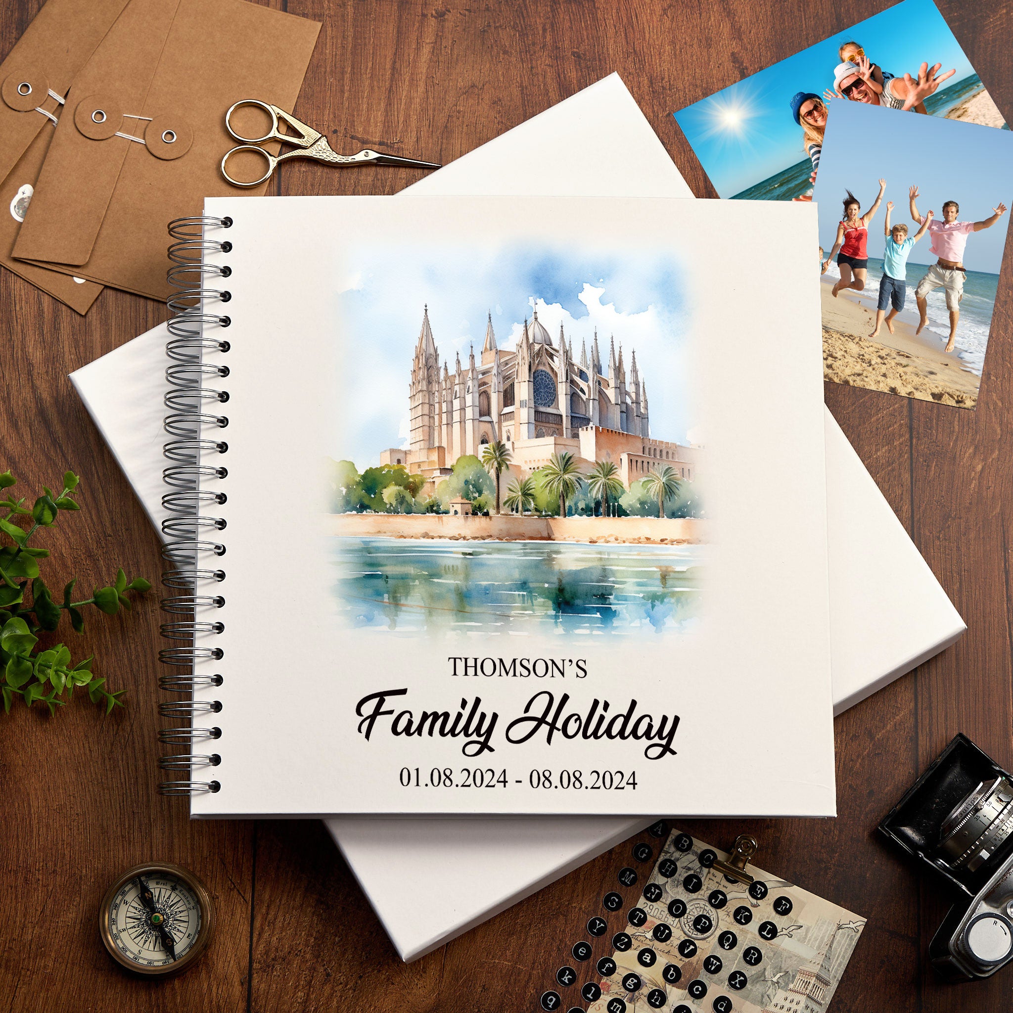 Personalised Majorca/Mallorca Holiday Memory Scrapbook Journal Photo Albums