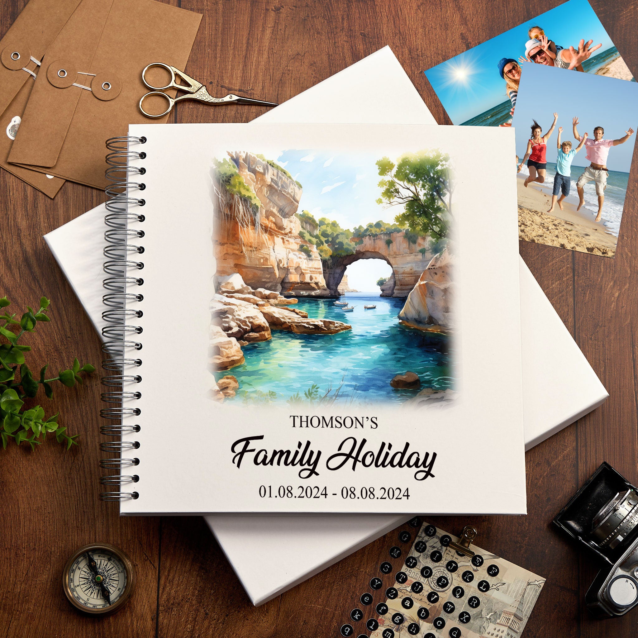 Personalised Majorca/Mallorca Holiday Memory Scrapbook Journal Photo Albums