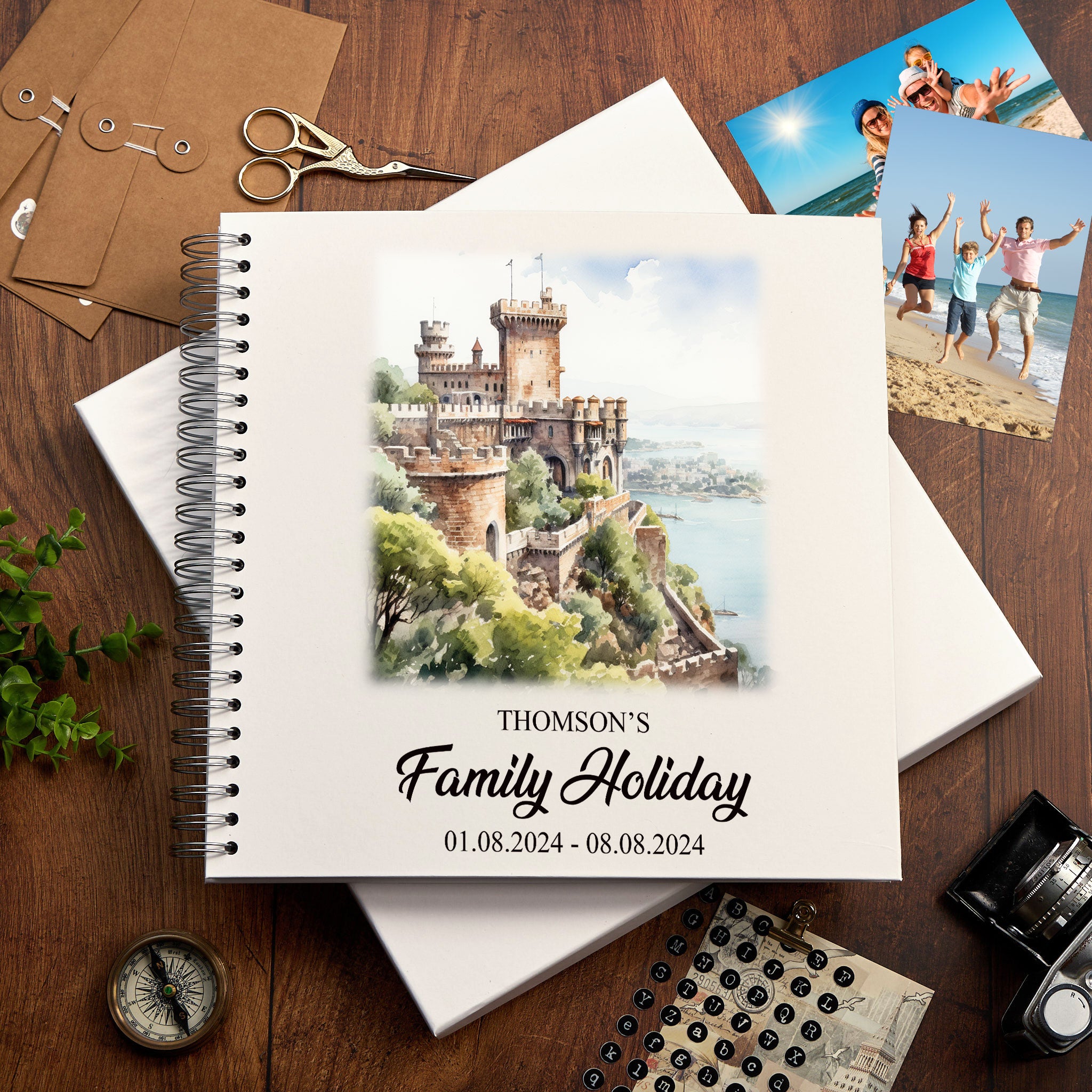 Personalised Malaga Holiday Memory Scrapbook Journal Photo Albums