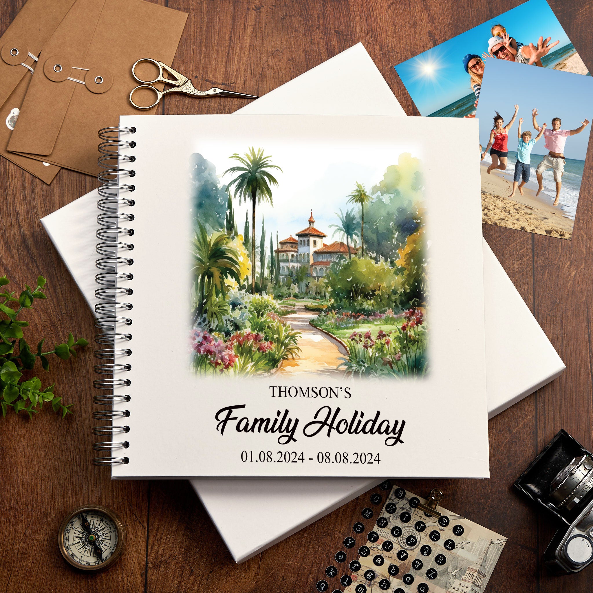 Personalised Malaga Holiday Memory Scrapbook Journal Photo Albums