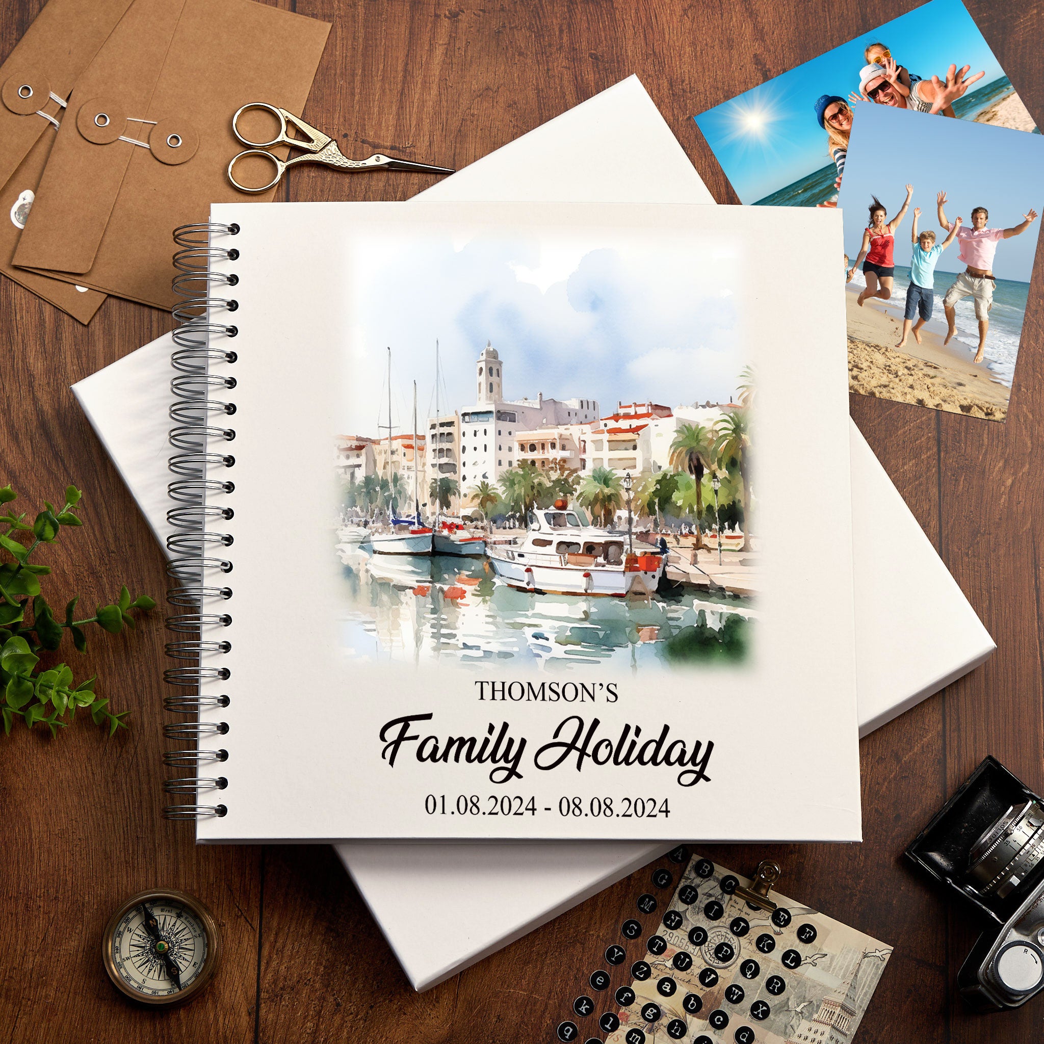 Personalised Malaga Holiday Memory Scrapbook Journal Photo Albums