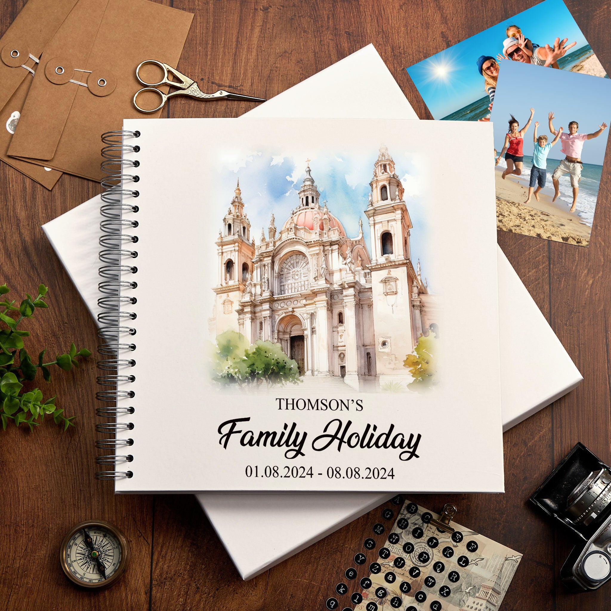 Personalised Malaga Holiday Memory Scrapbook Journal Photo Albums