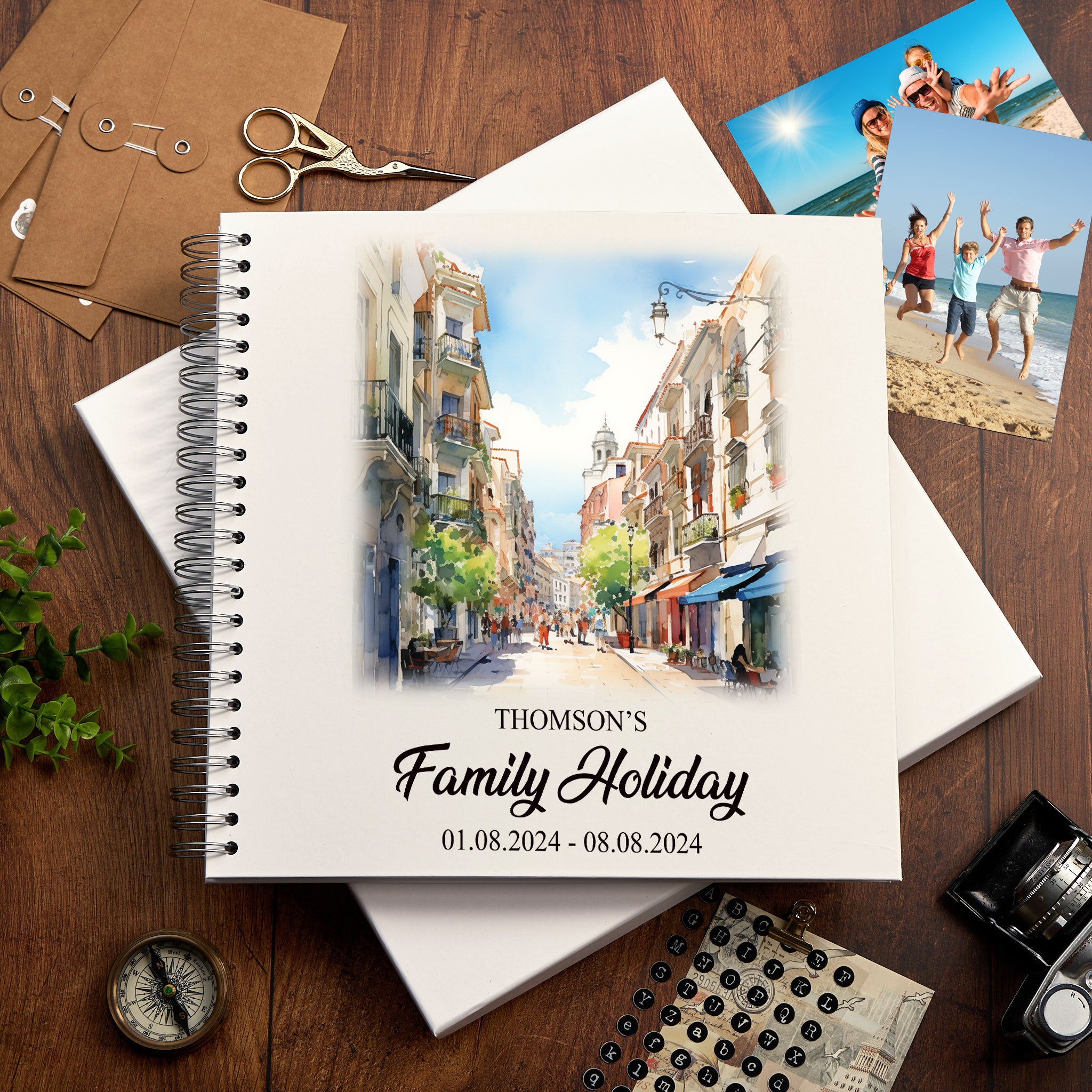 Personalised Malaga Holiday Memory Scrapbook Journal Photo Albums