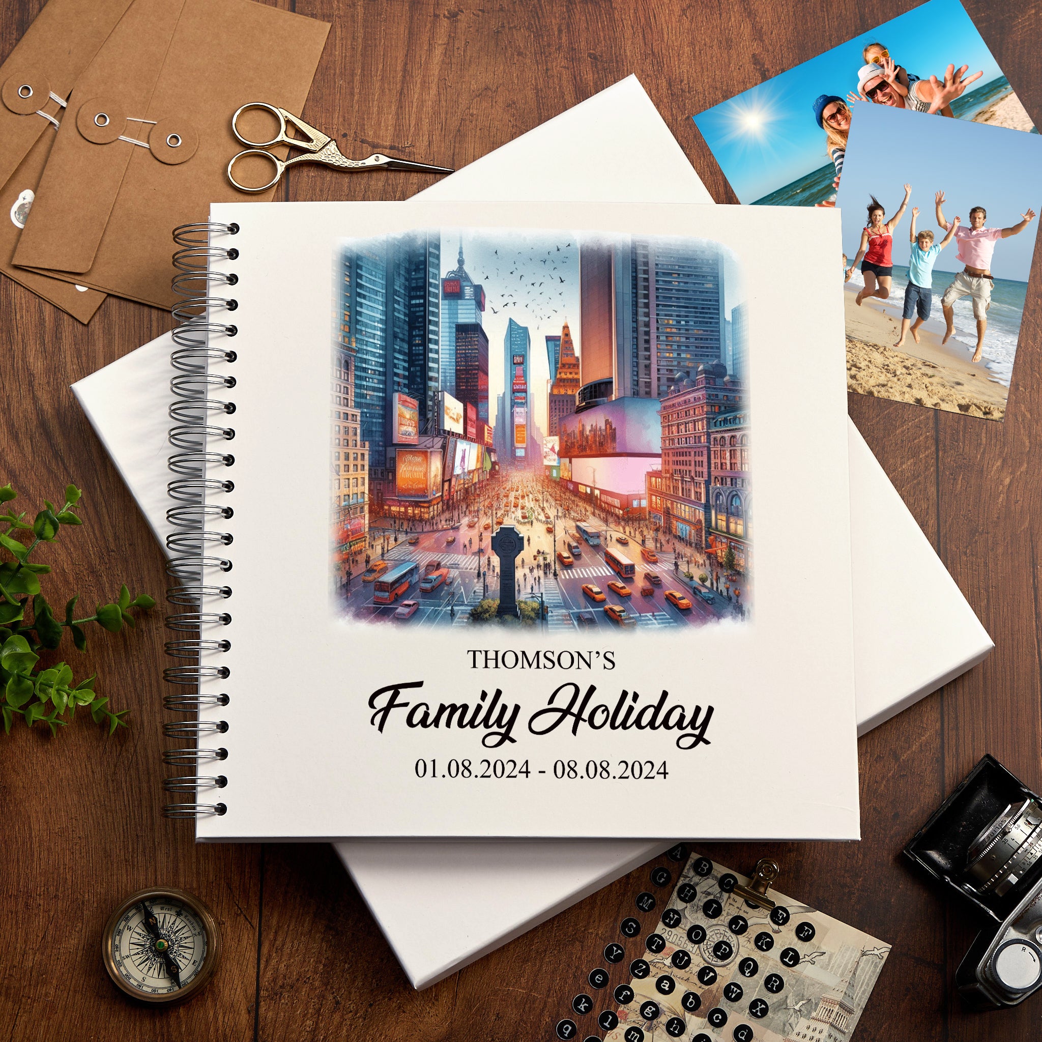 Personalised New York Holiday Memory Scrapbook Journal Photo Albums