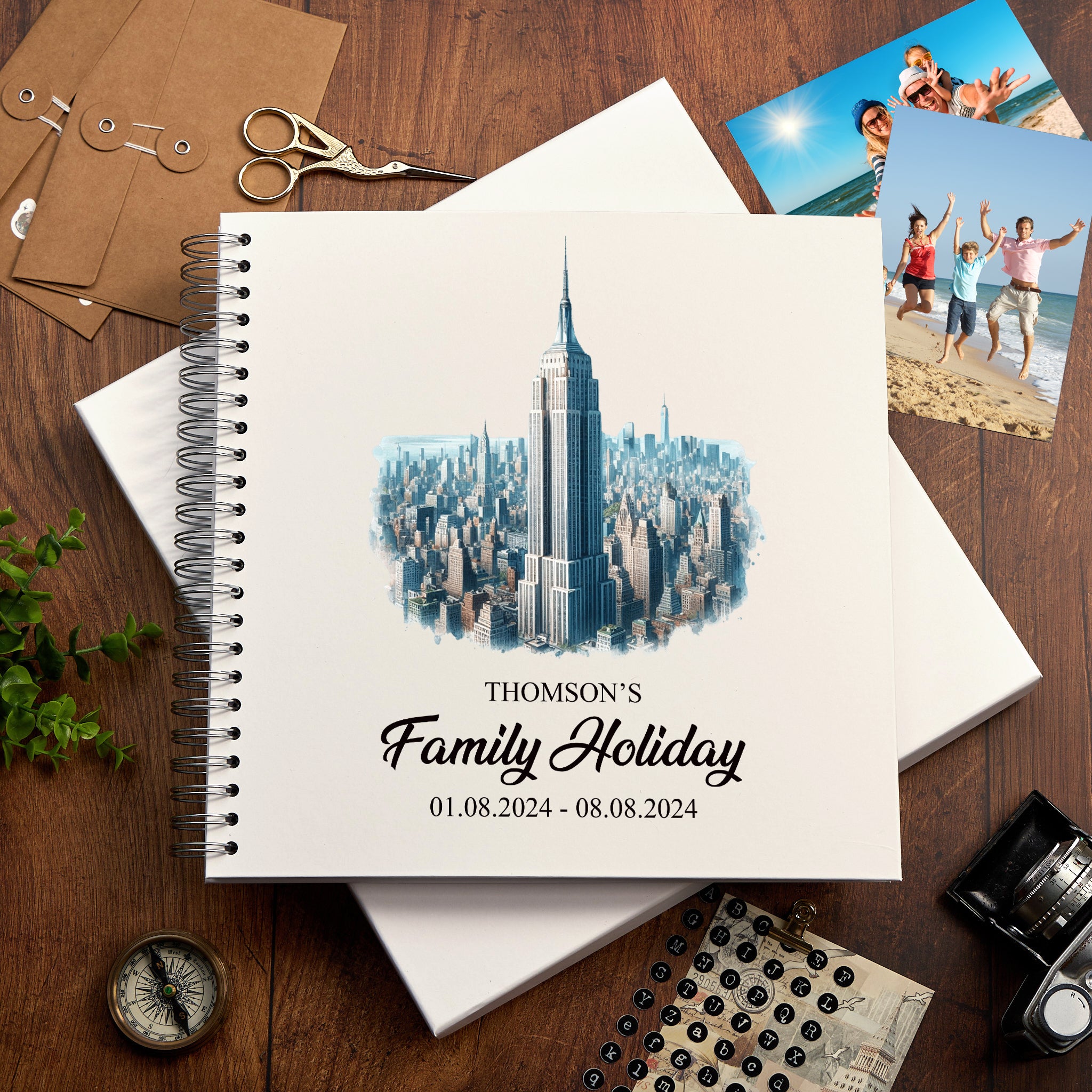 Personalised New York Holiday Memory Scrapbook Journal Photo Albums